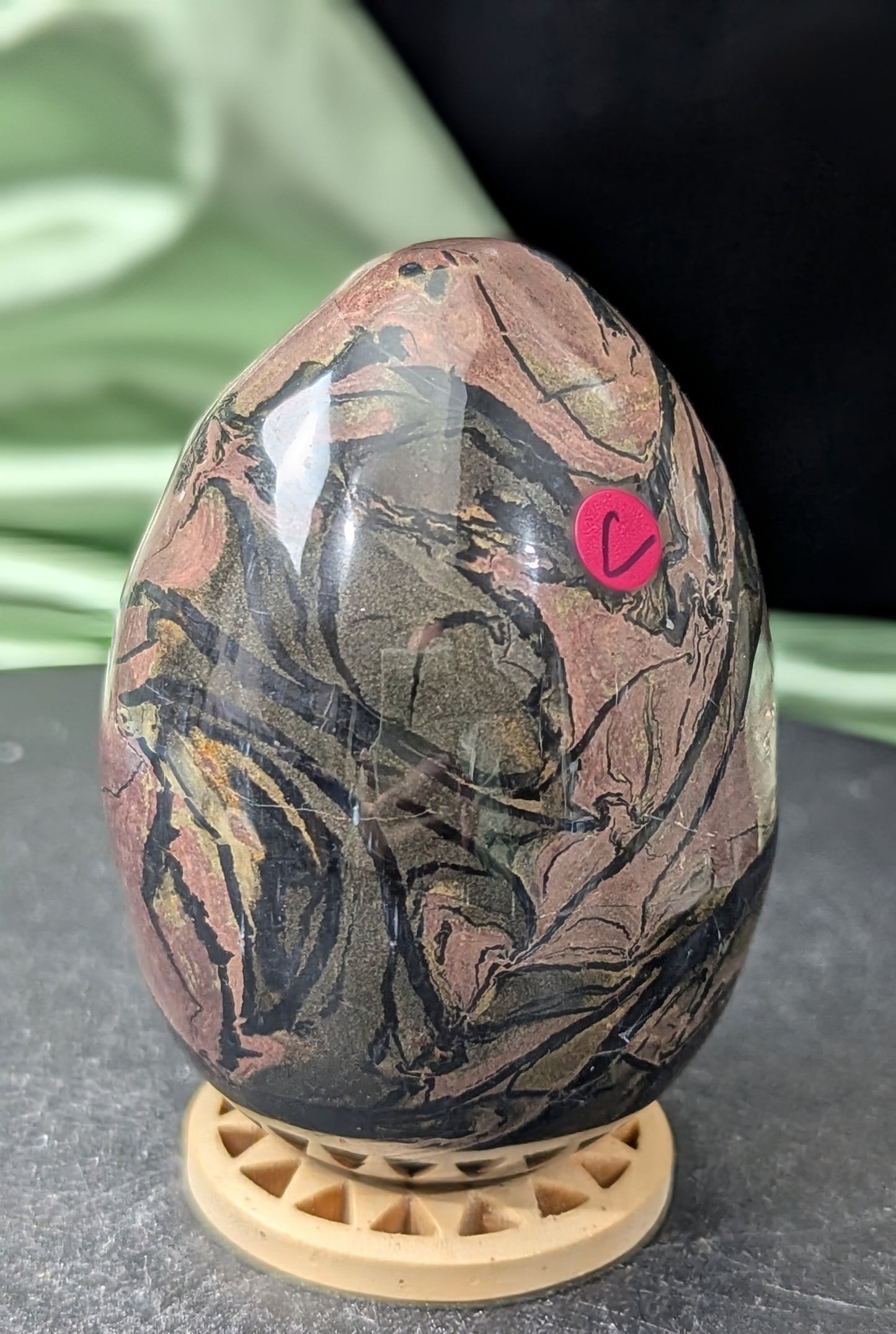 Silver Leaf Jasper Egg