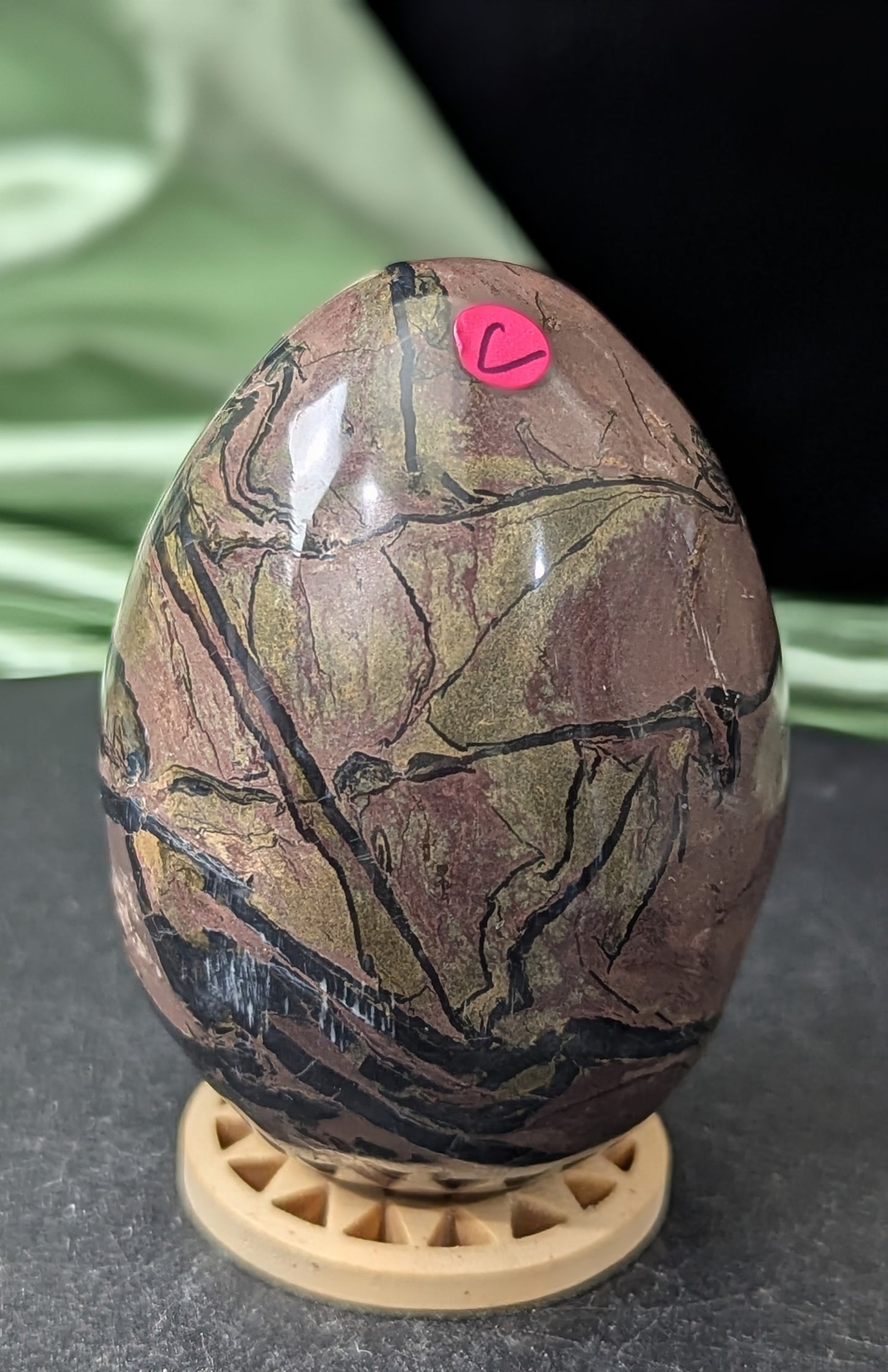 Silver Leaf Jasper Egg