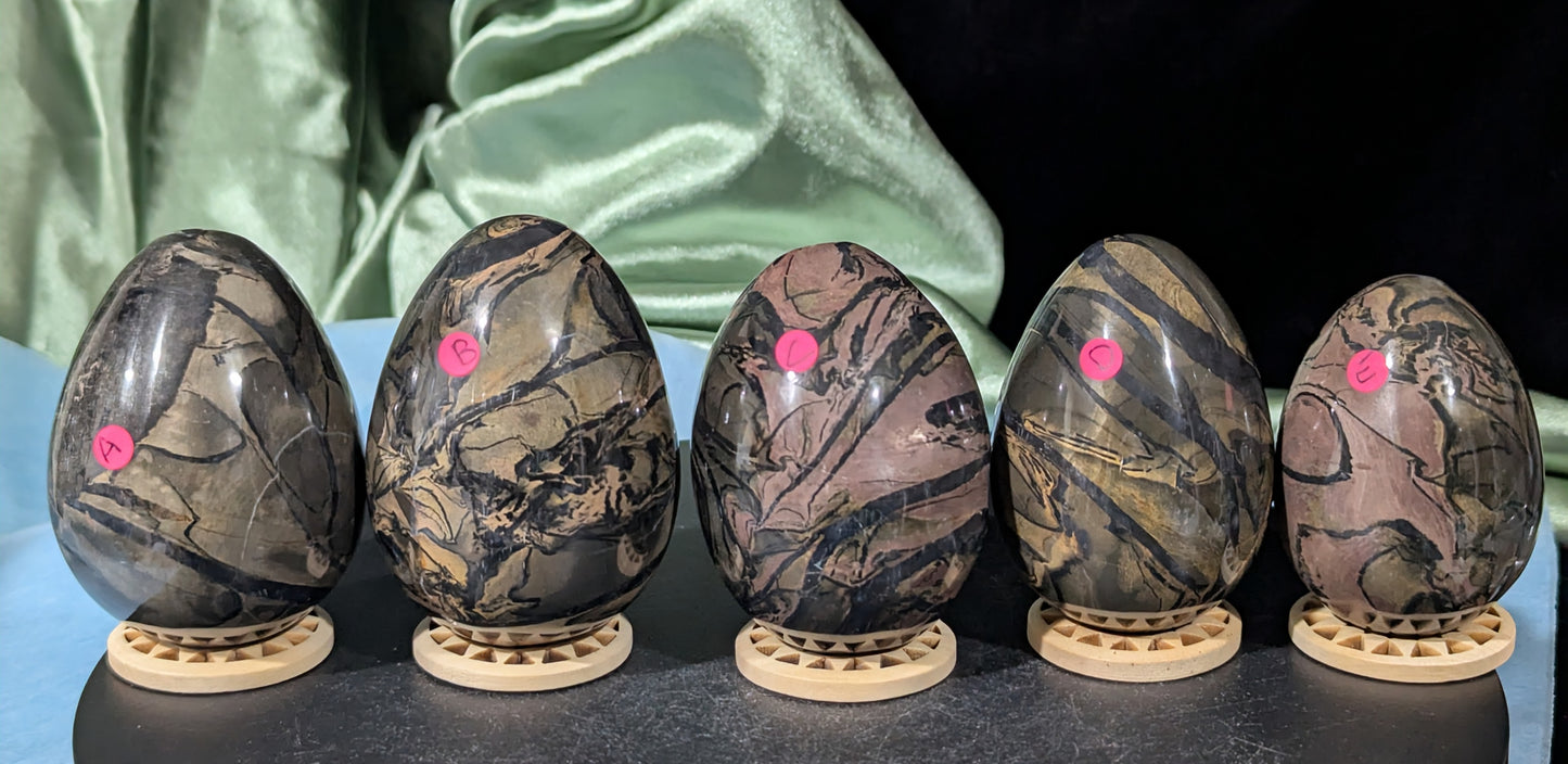 Silver Leaf Jasper Eggs
