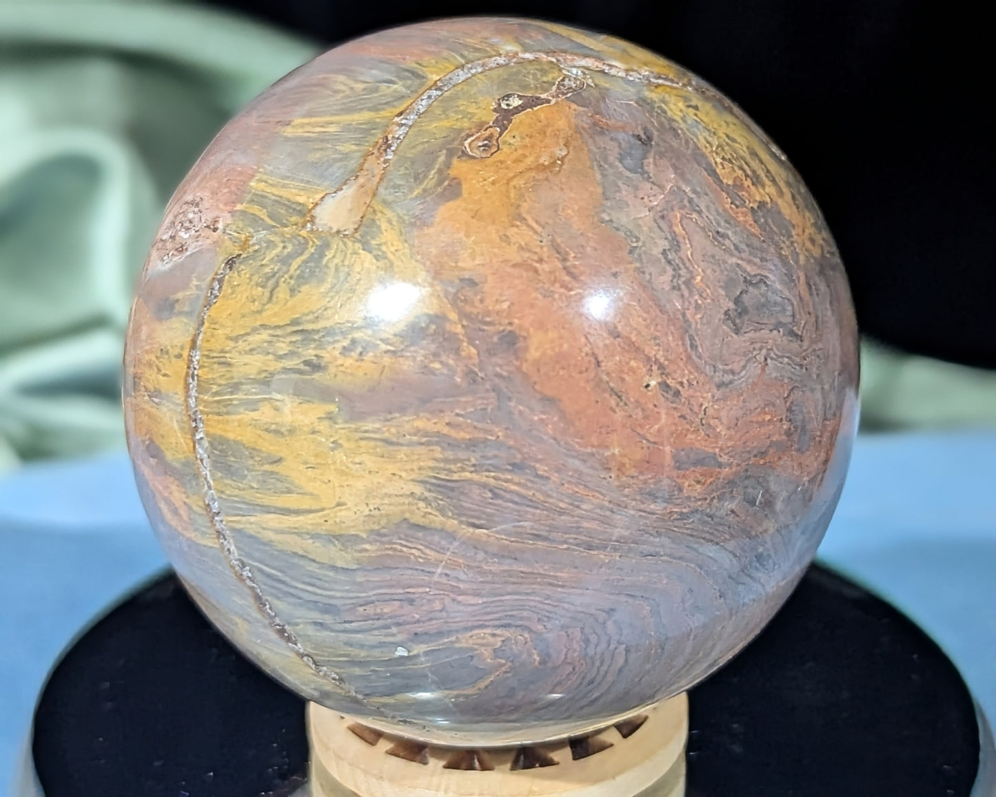 Silver Leaf Jasper Sphere