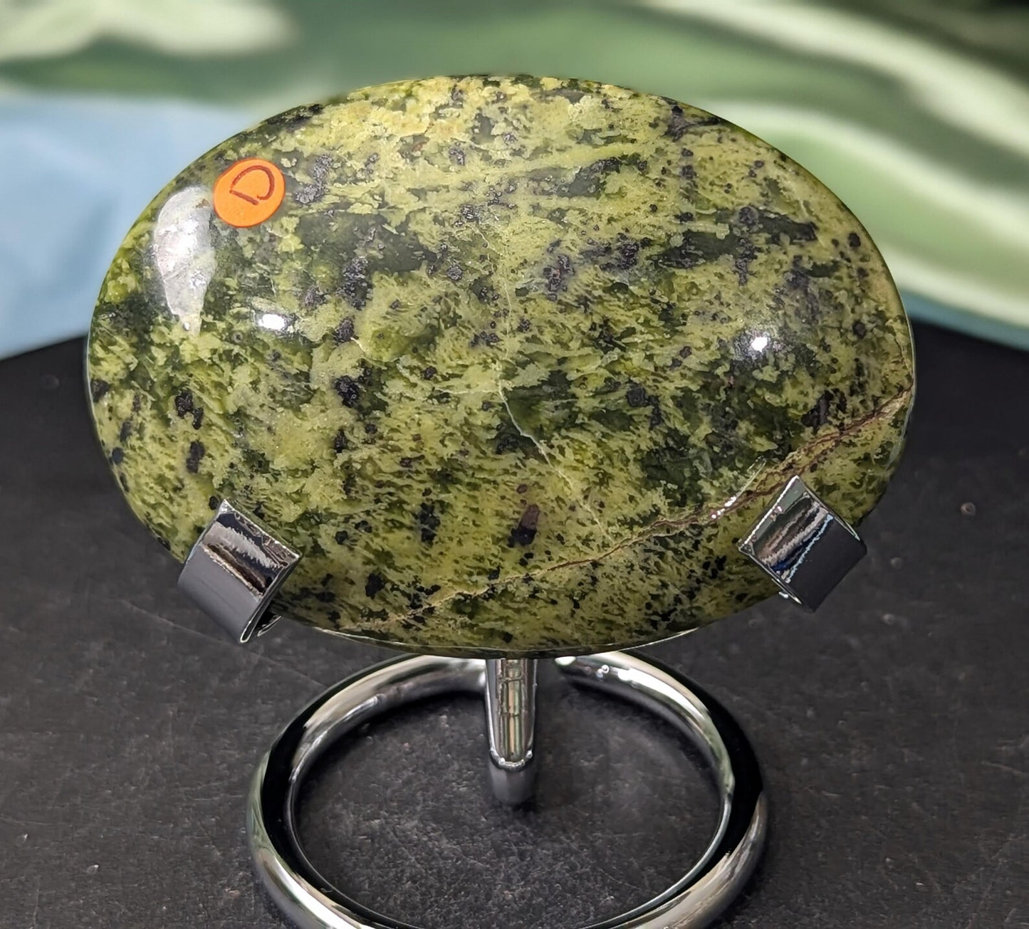 Spotted Serpentine Palm Stone