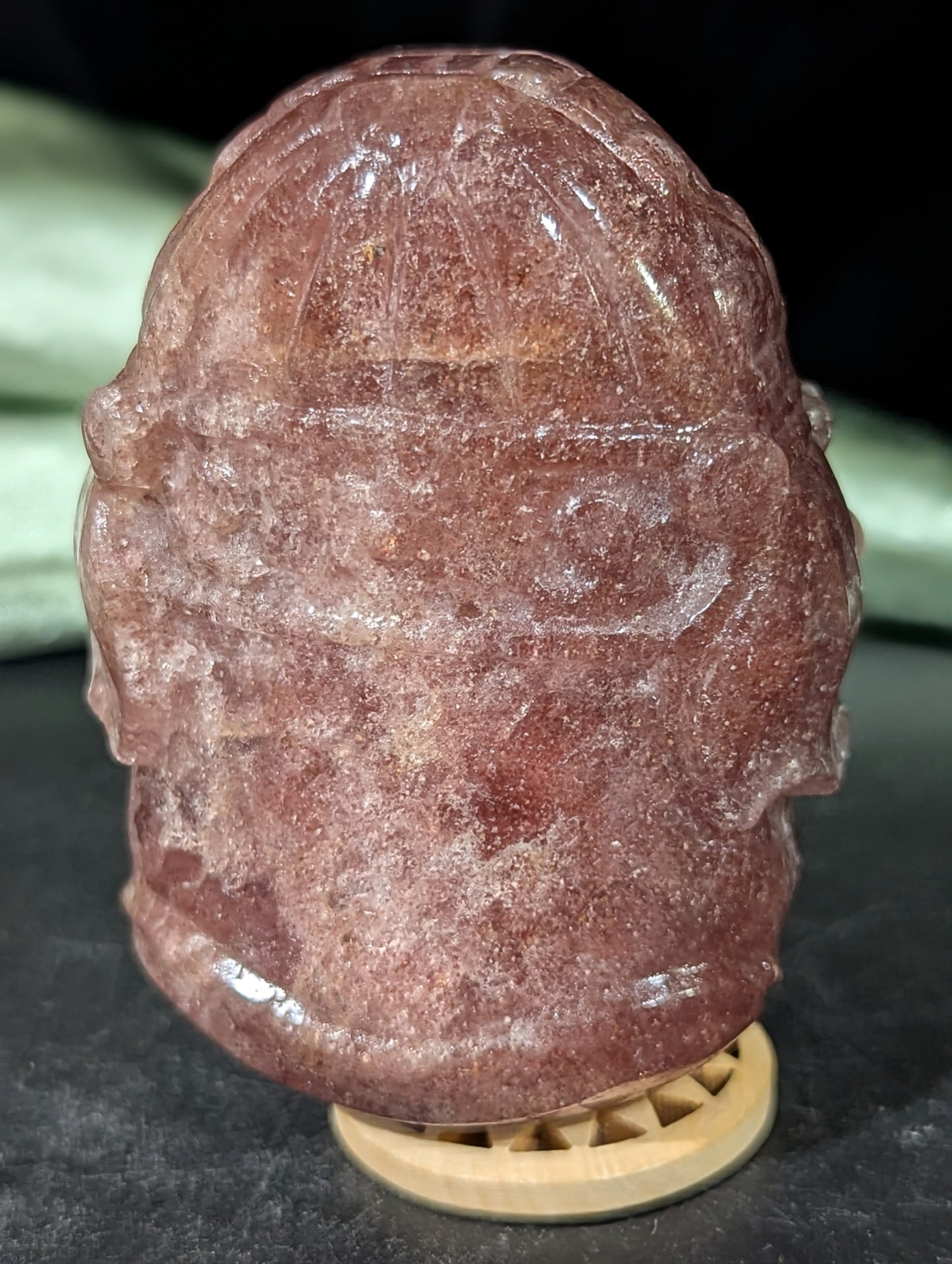 Strawberry Quartz Ganesha Figurine