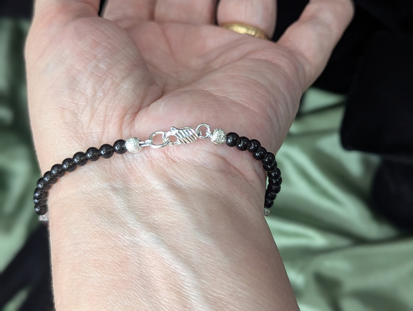 Sunstone and Garnet Bracelet