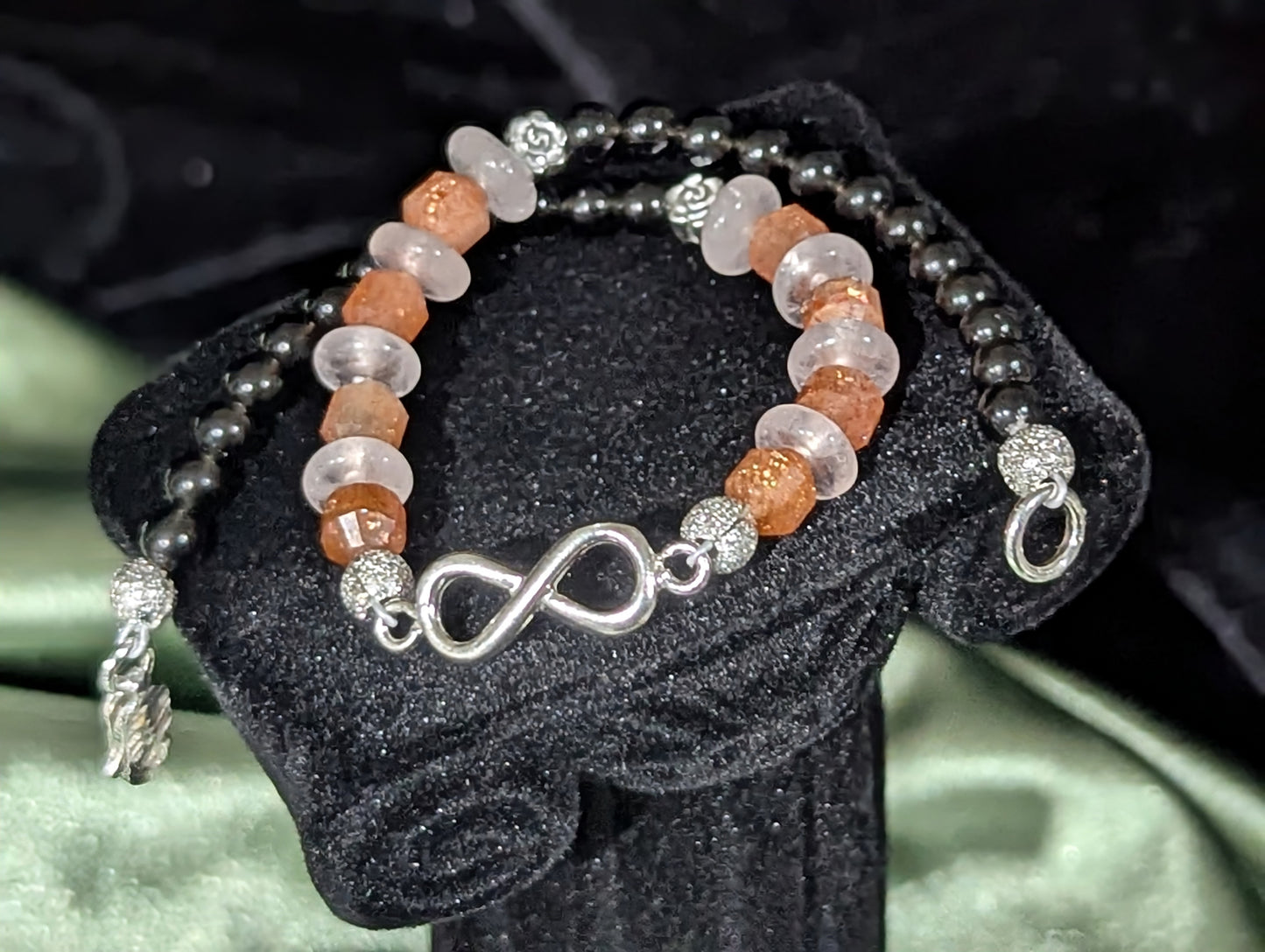 Sunstone and Rose Quartz Bracelet