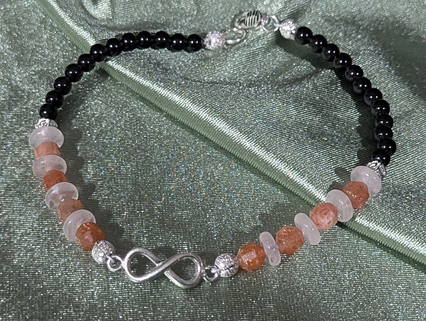 Sunstone and Rose Quartz Bracelet