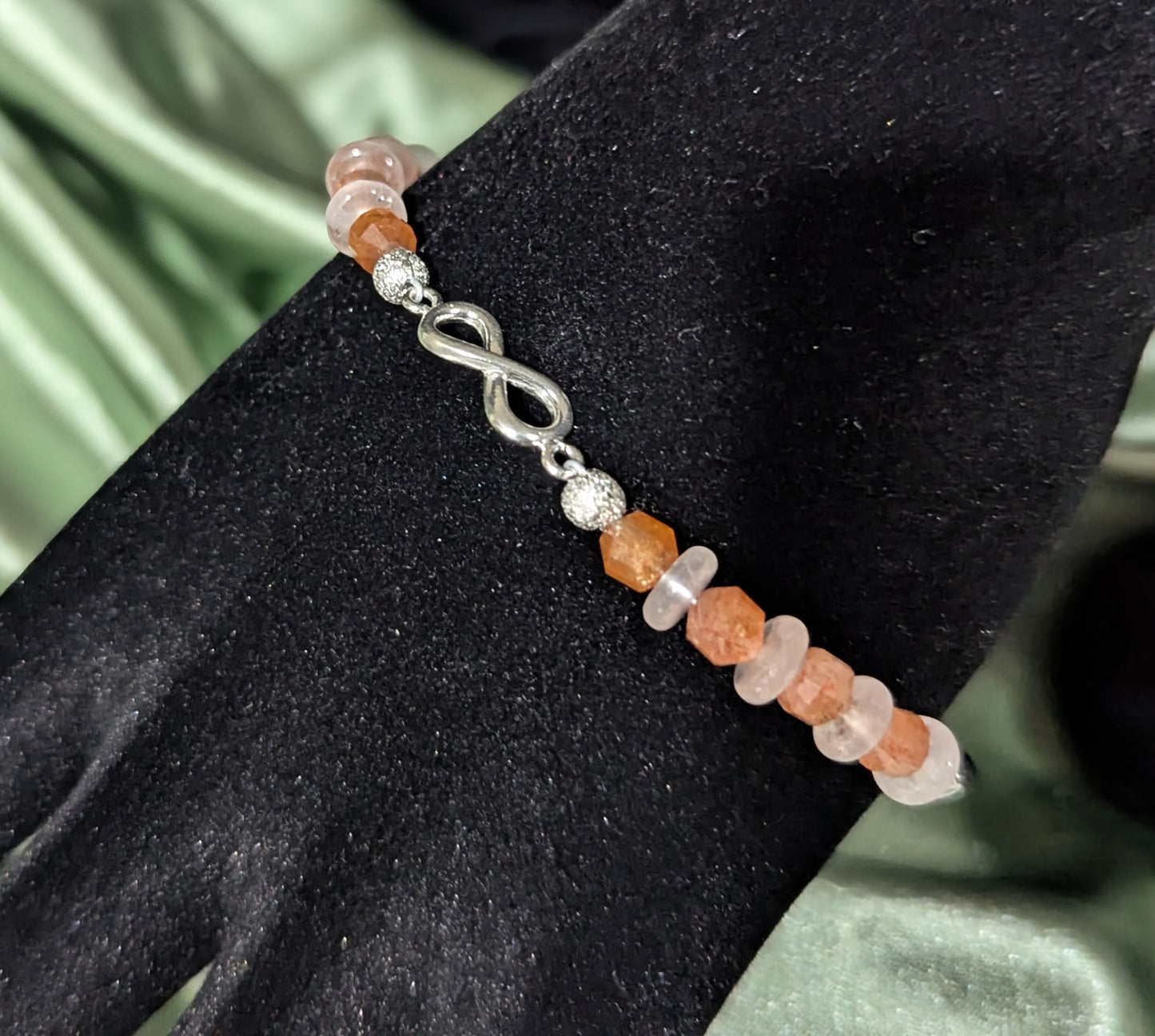 Sunstone and Rose Quartz Bracelet