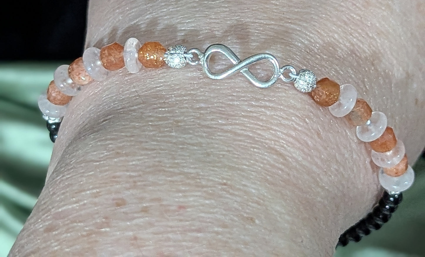 Sunstone and Rose Quartz Bracelet