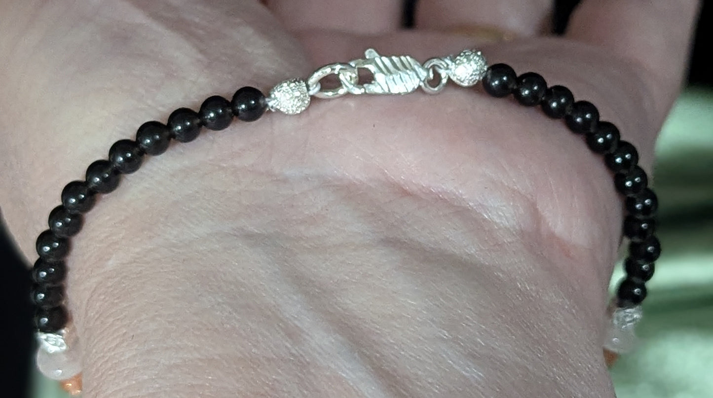 Sunstone and Rose Quartz Bracelet