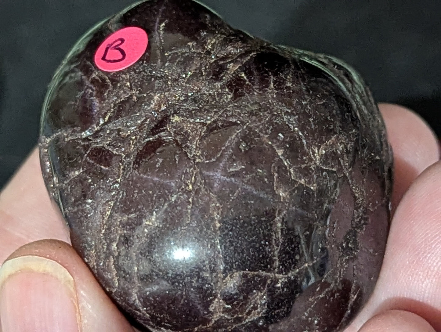 Tumbled Garnet Palm Stone