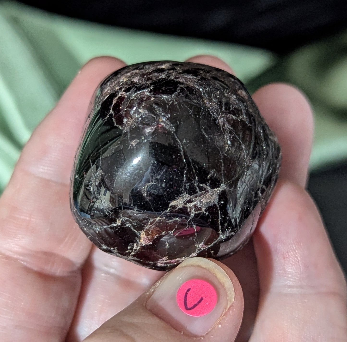 Tumbled Garnet Palm Stone