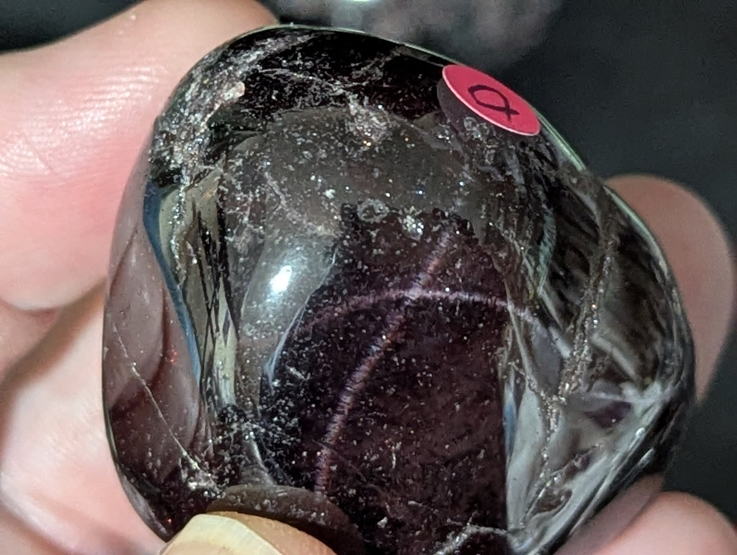 Tumbled Garnet Palm Stone