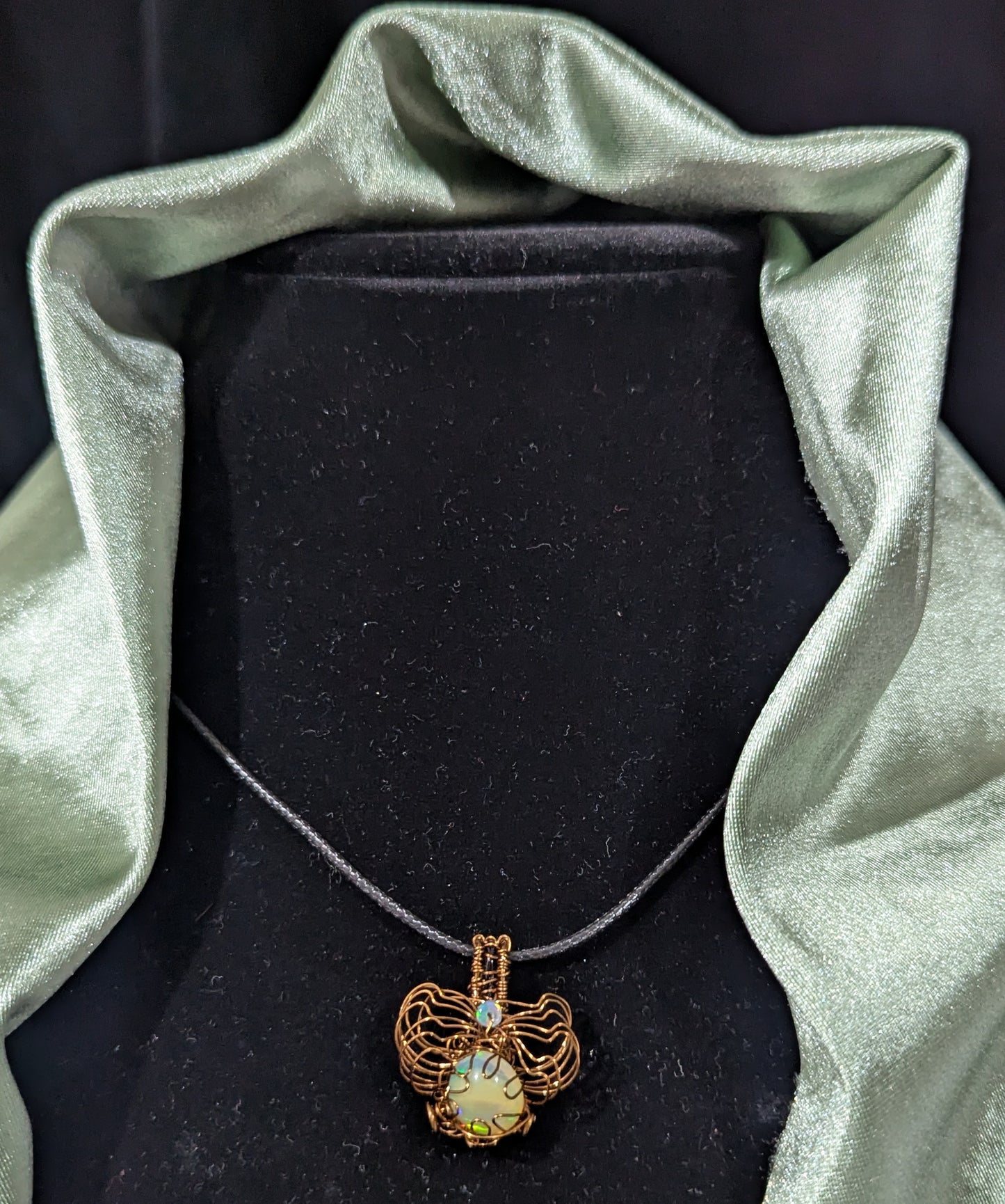 Fire Opal Firefly Pendant