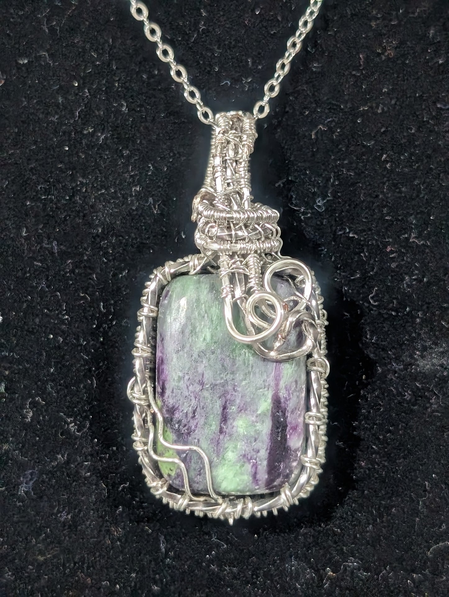 Wire Wrapped Kammererite Pendant