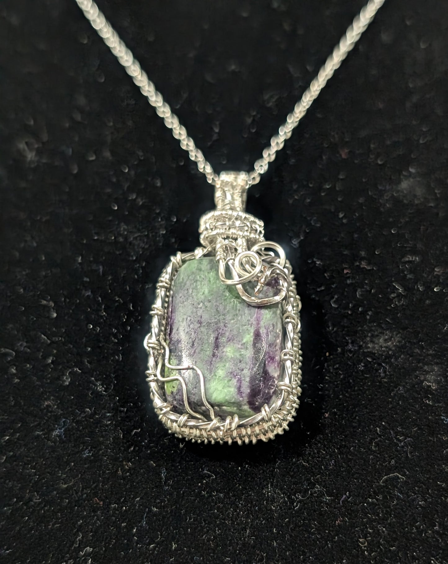 Wire Wrapped Kammererite Pendant