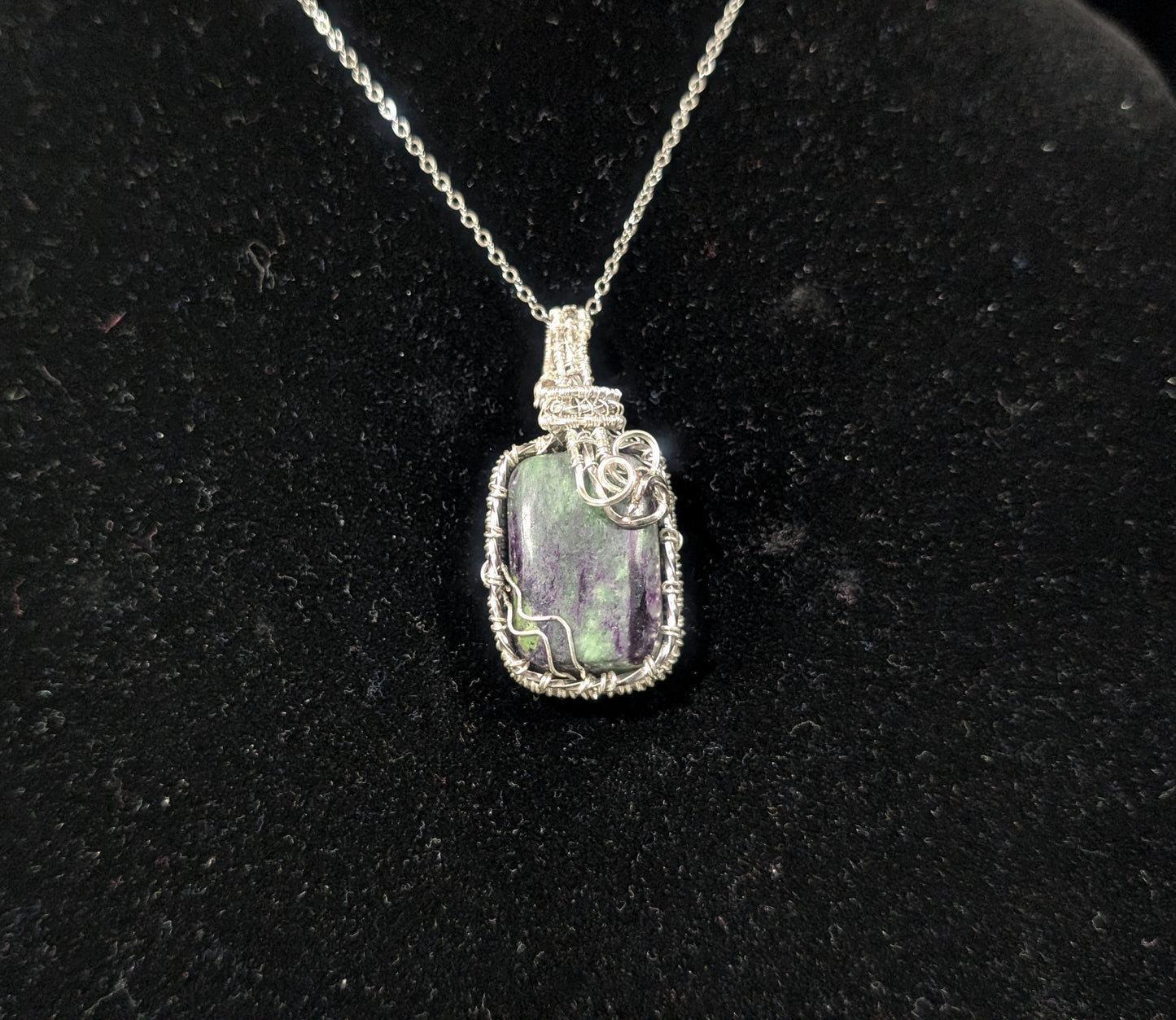 Wire Wrapped Kammererite Pendant