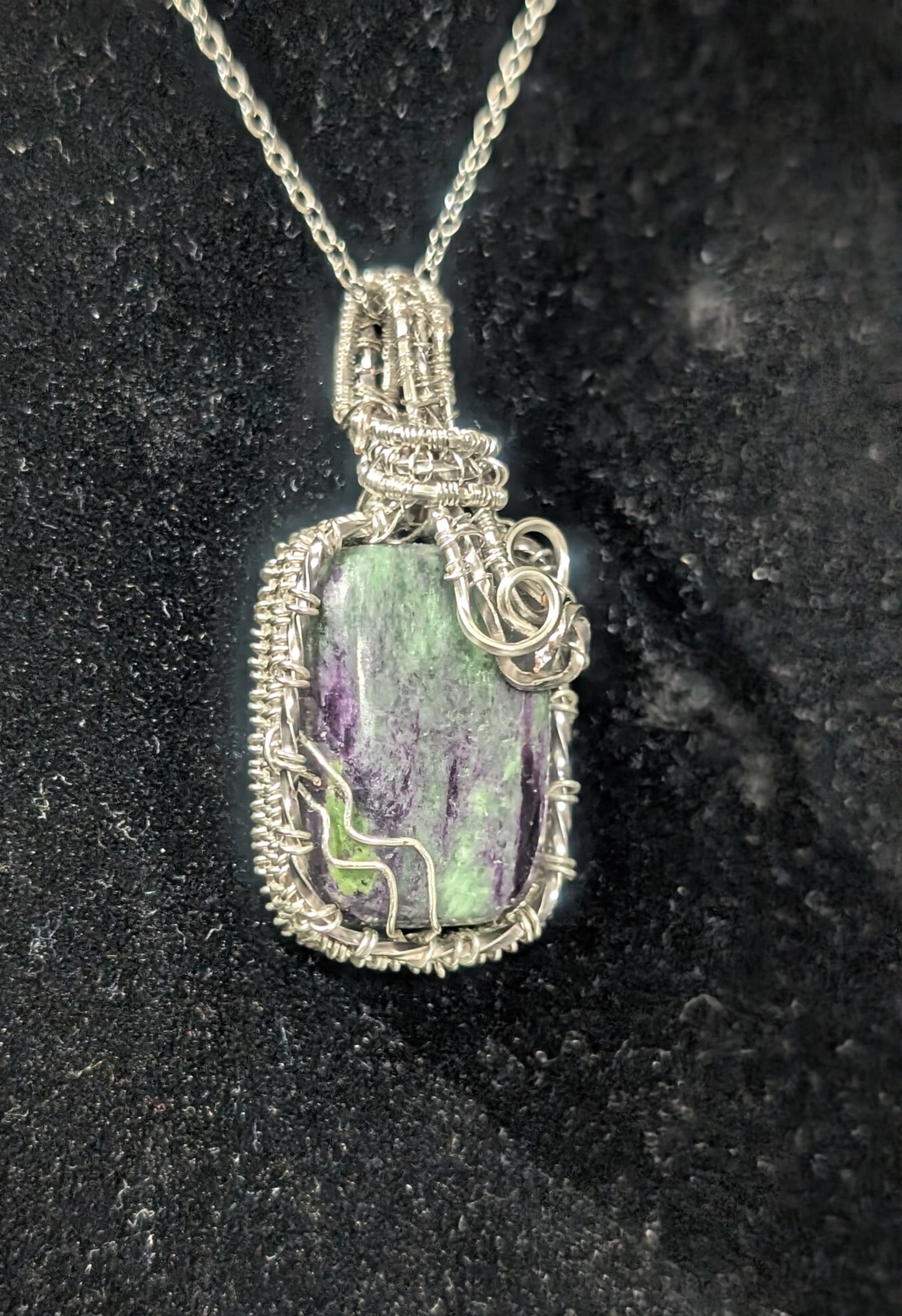 Wire Wrapped Kammererite Pendant