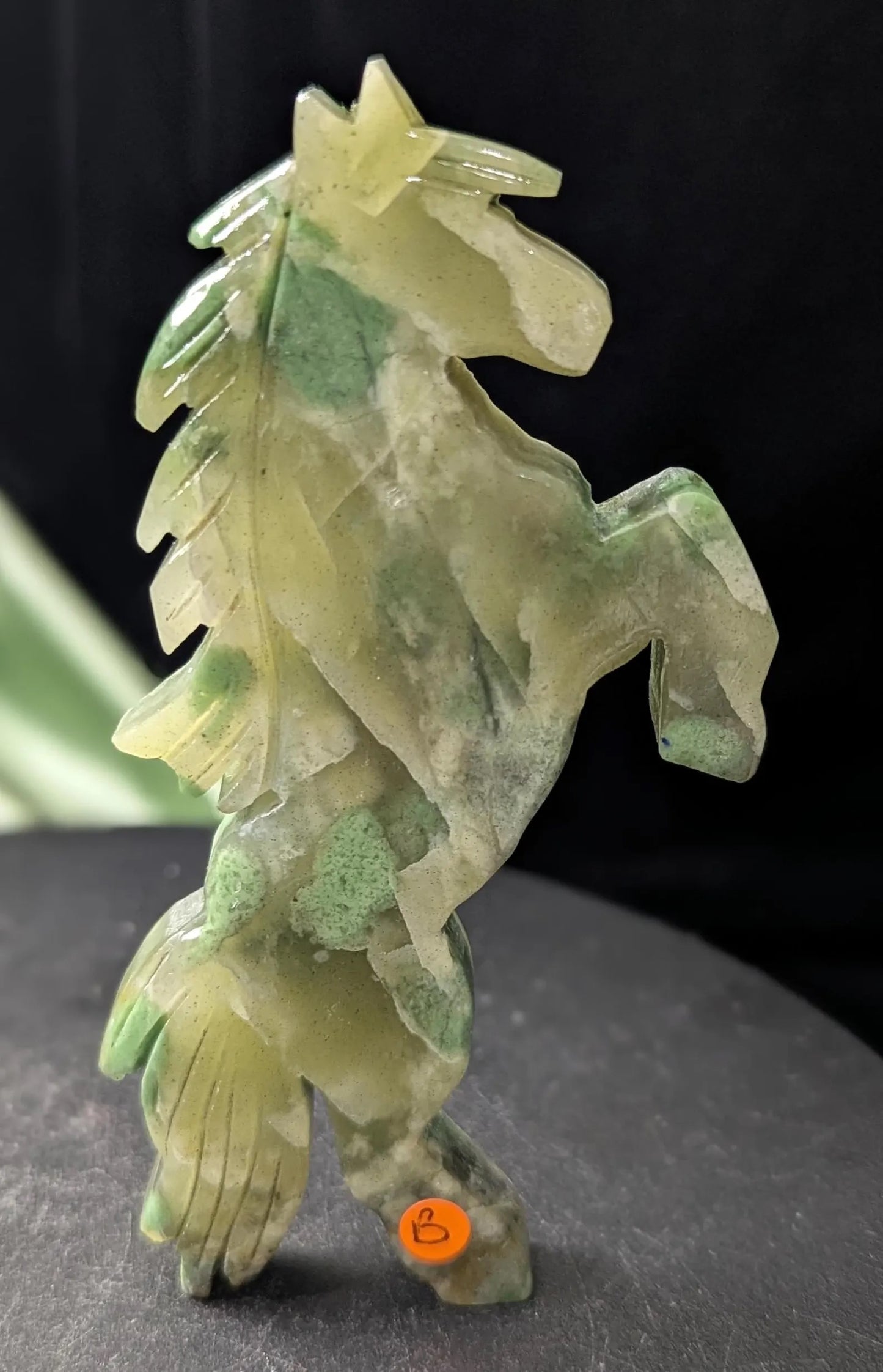 Crystal Jumping Horse Figurines ~ Crystal Horse Carving
