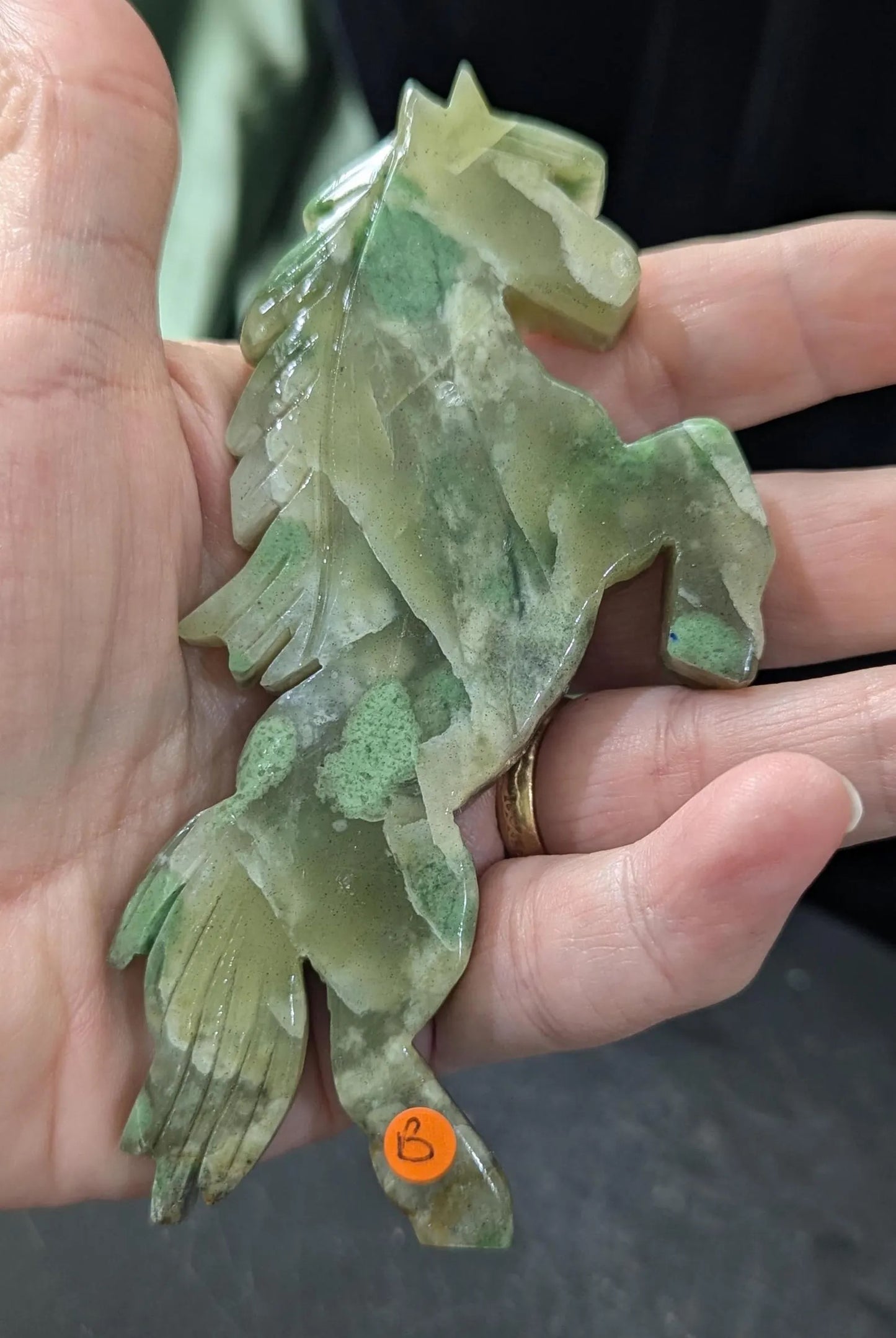 Crystal Jumping Horse Figurines ~ Crystal Horse Carving