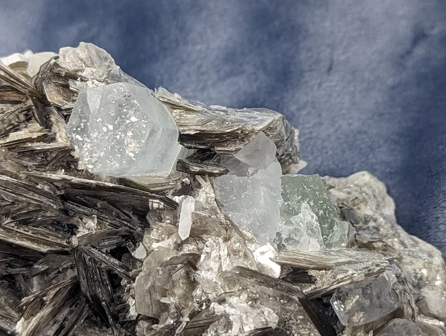 Raw Aquamarine with Muscovite Specimen ~ Aquamarine in Matrix