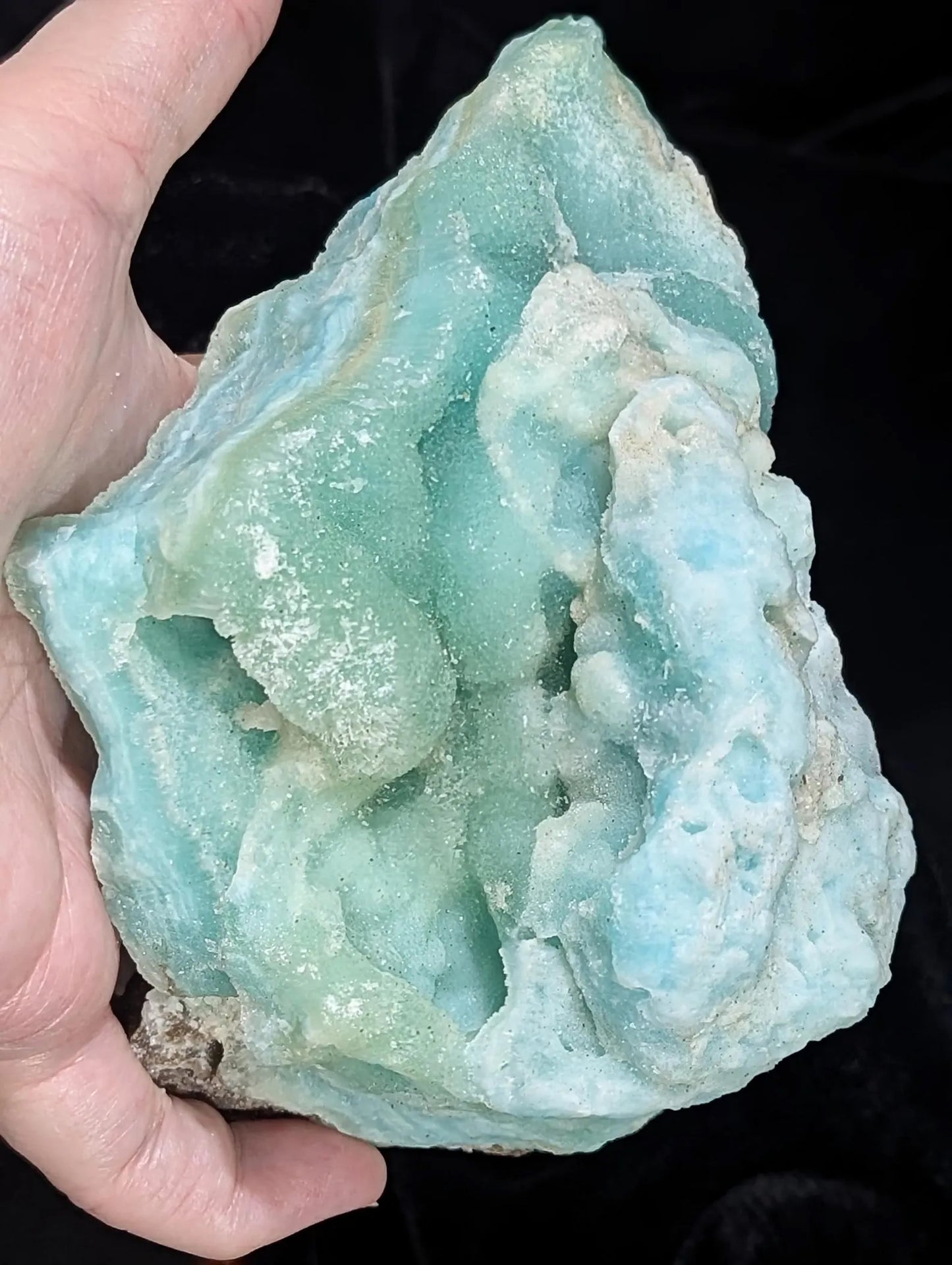 Blue Aragonite with Smithsonite Crystal Specimen