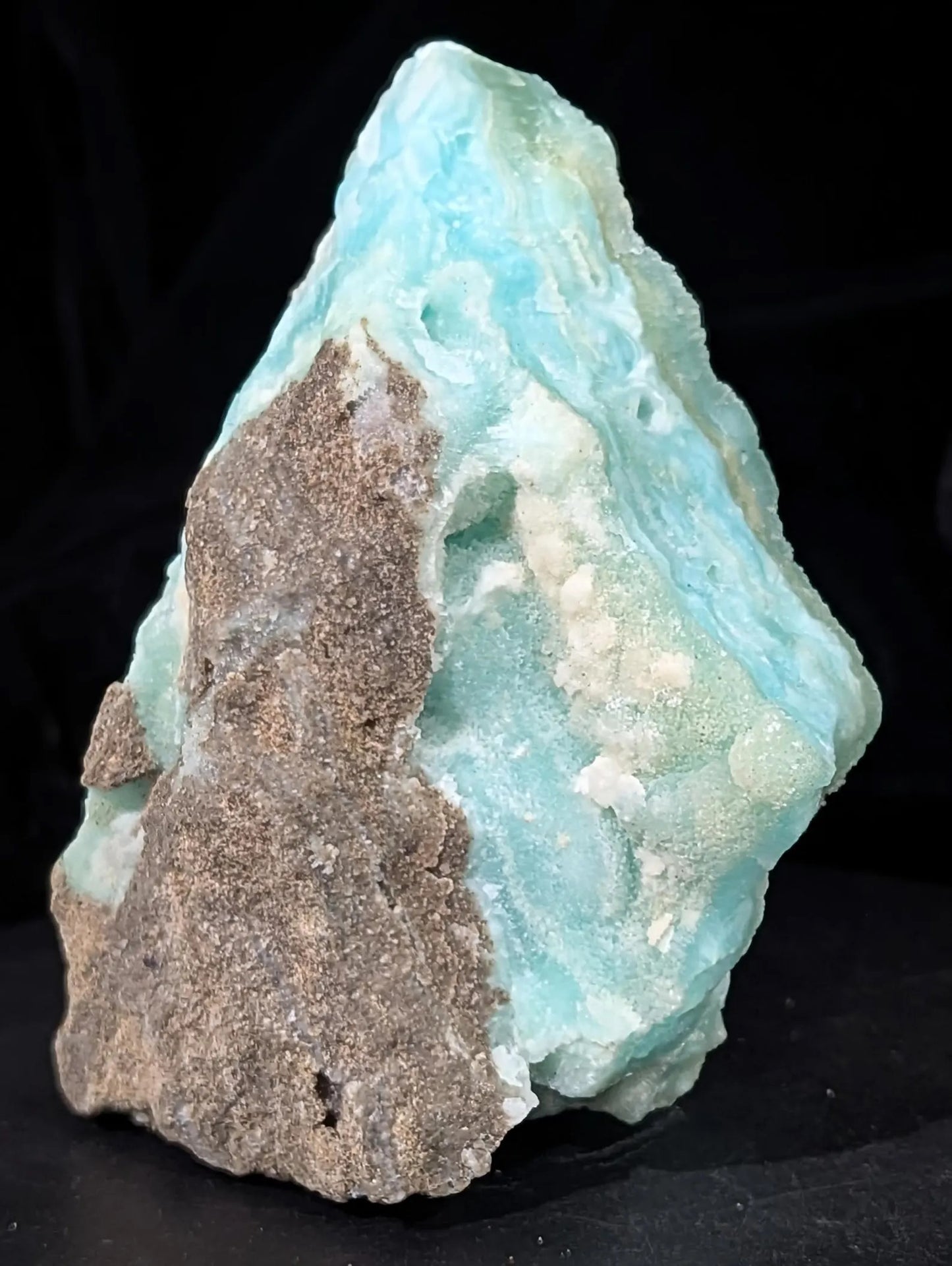 Blue Aragonite with Smithsonite Crystal Specimen