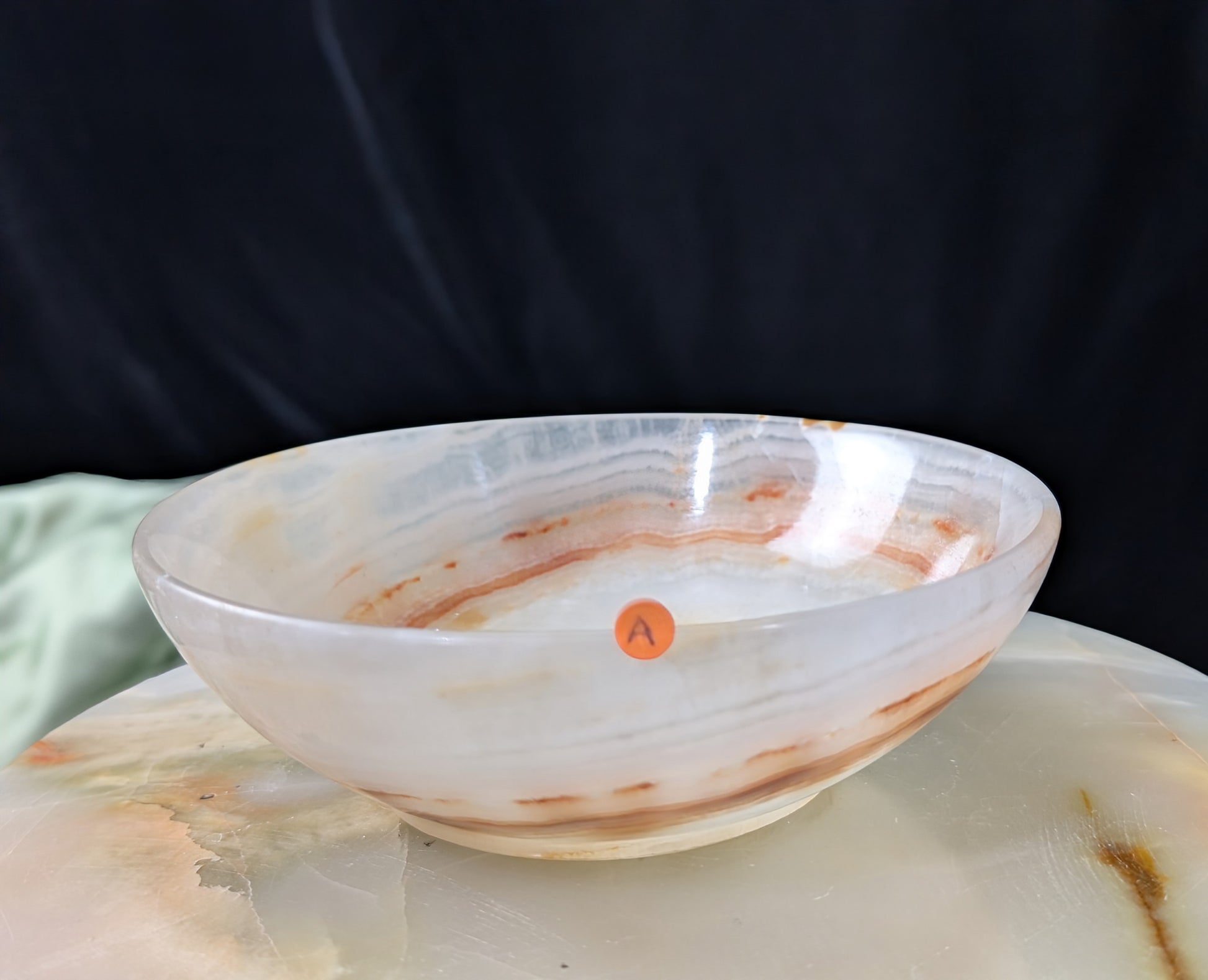 5 Inch White Onyx Bowl