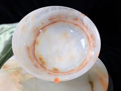 5 Inch White Onyx Bowl