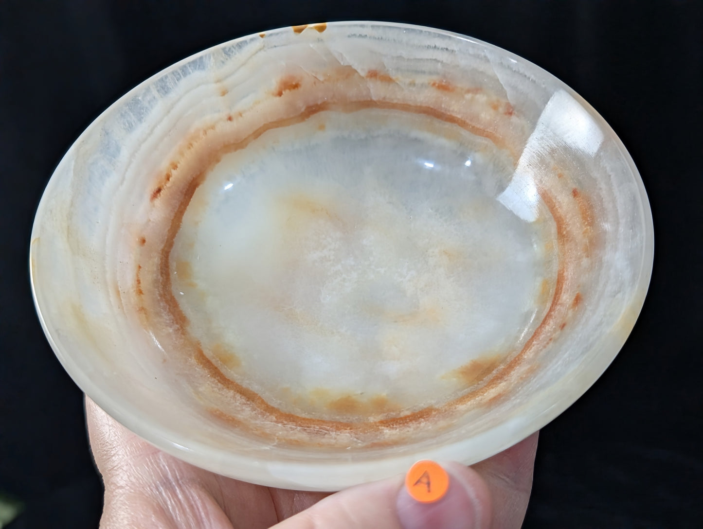 5 Inch White Onyx Bowl