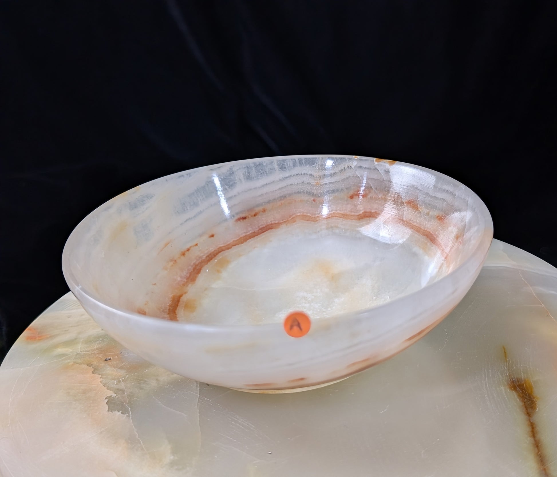 5 Inch White Onyx Bowl