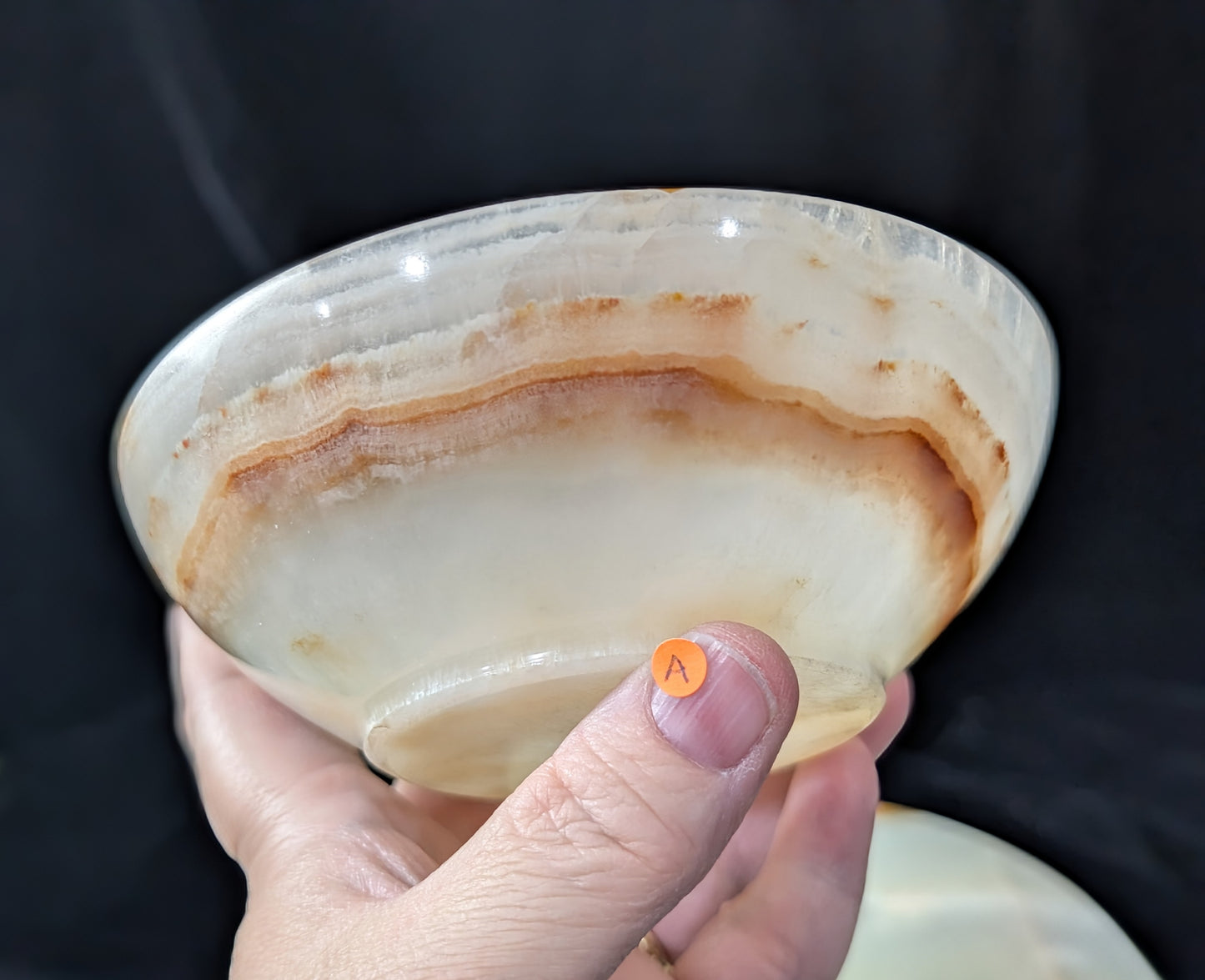 5 Inch White Onyx Bowl