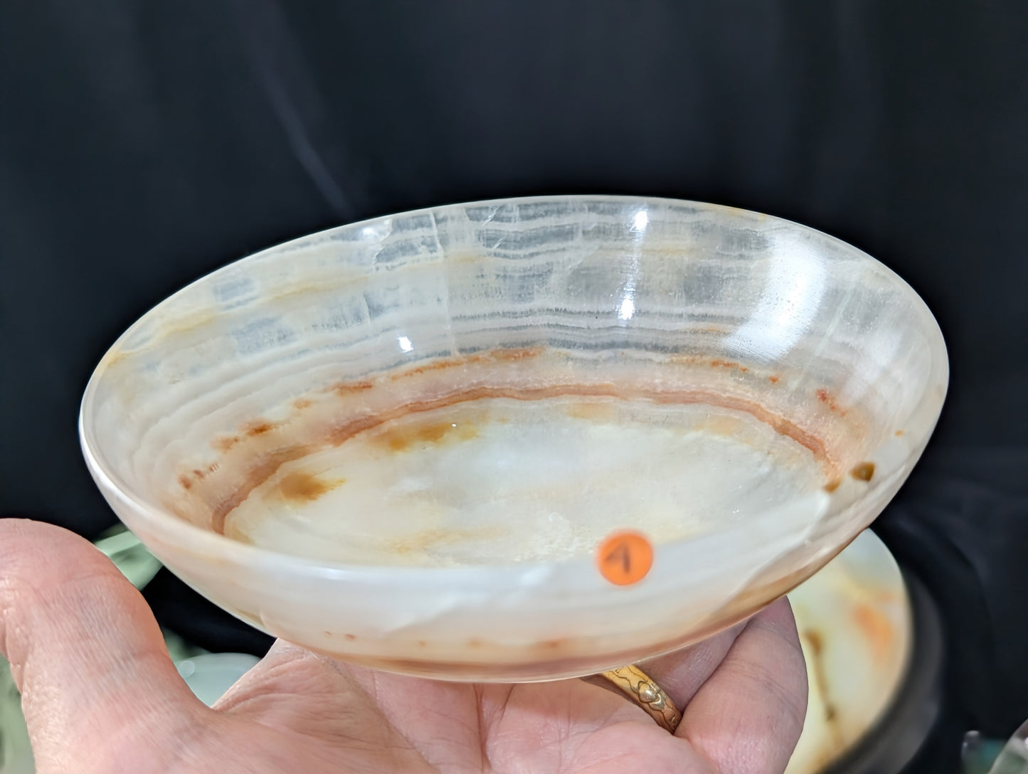 5 Inch White Onyx Bowl