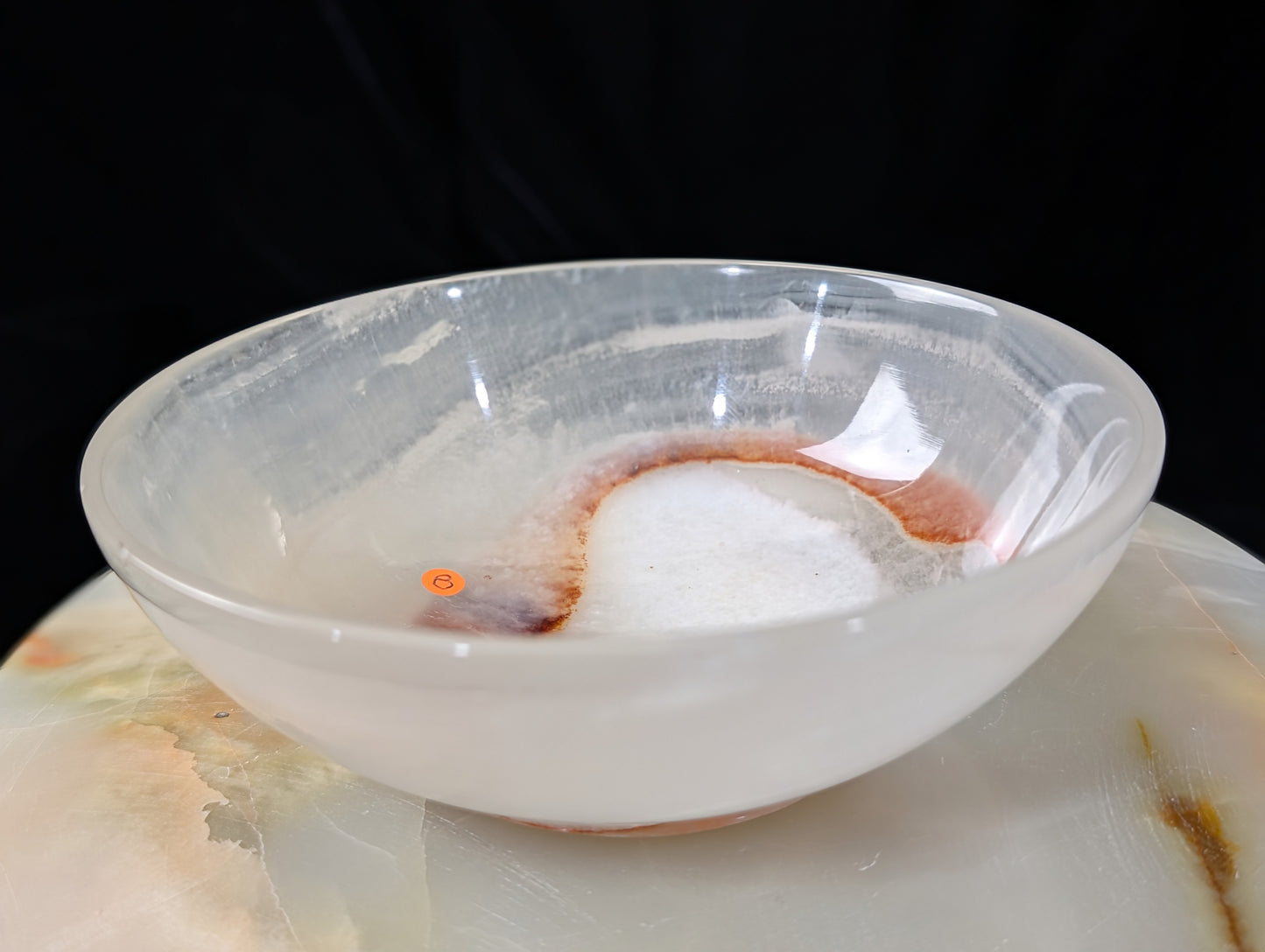 5 Inch White Onyx Bowl