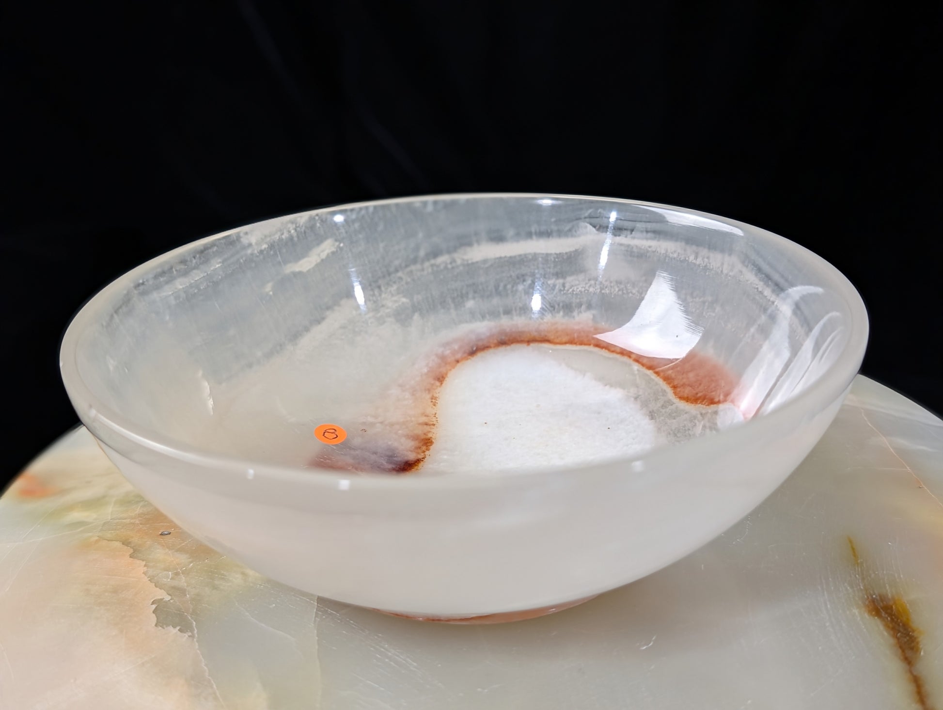 5 Inch White Onyx Bowl