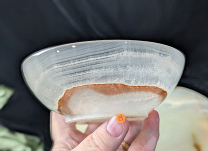 5 Inch White Onyx Bowl