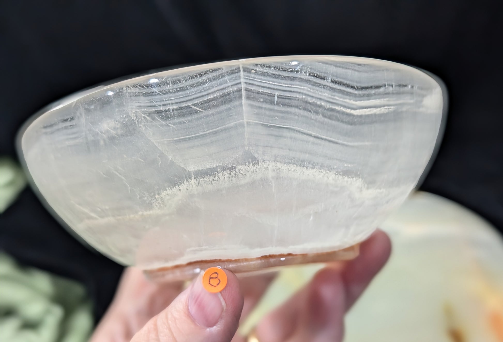 5 Inch White Onyx Bowl