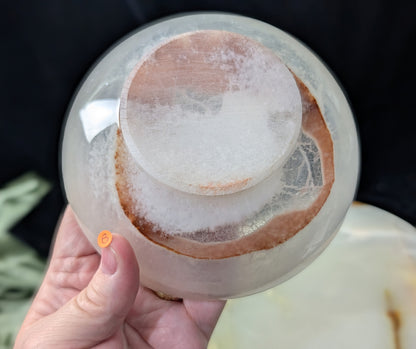 5 Inch White Onyx Bowl