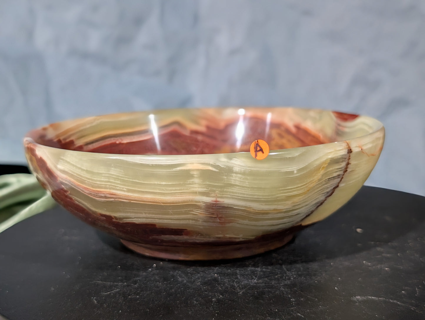 6-inch Pink Banded Onyx Bowl