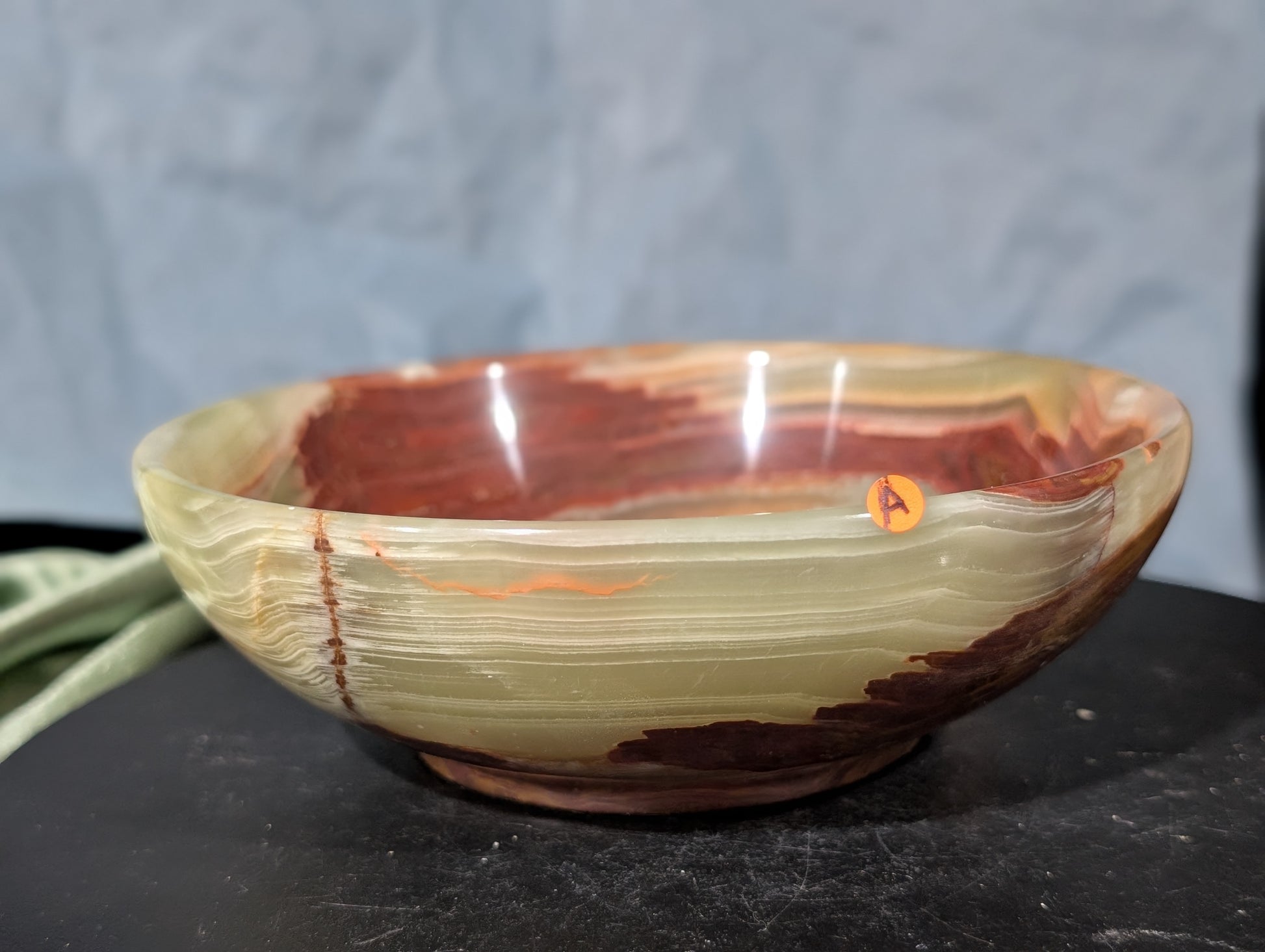 6-inch Pink Banded Onyx Bowl