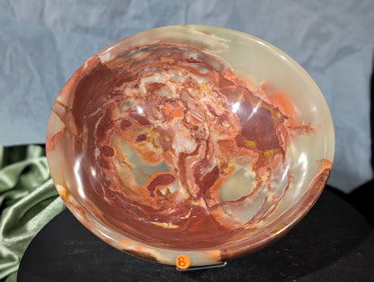 6-inch Pink Banded Onyx Bowl