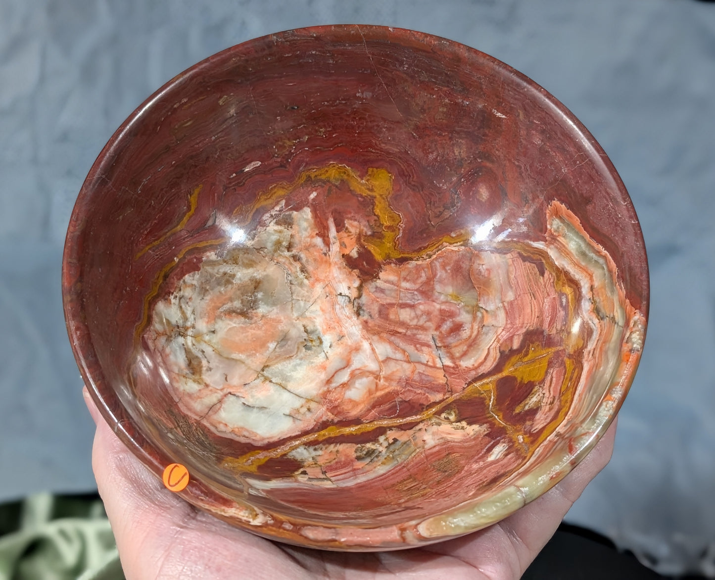 6-inch Pink Banded Onyx Bowl