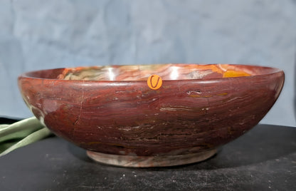 6-inch Pink Banded Onyx Bowl