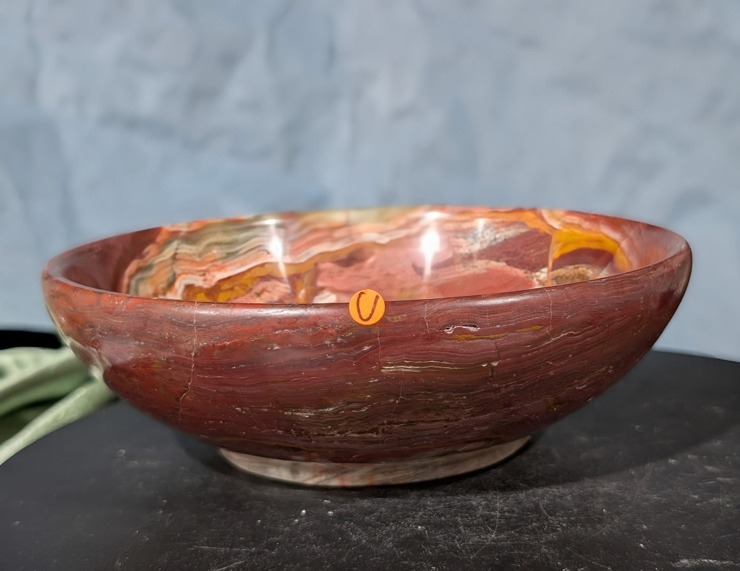 6-inch Pink Banded Onyx Bowl