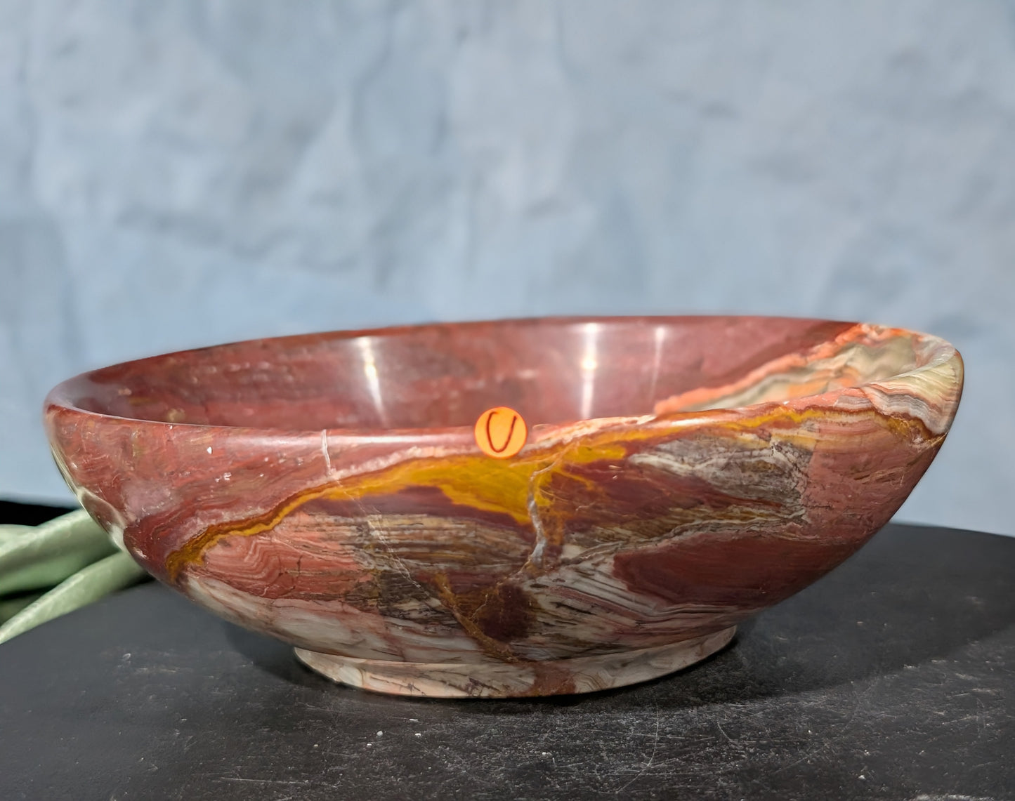6-inch Pink Banded Onyx Bowl