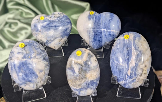 Afghanite Hearts and Palm Stones 2