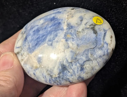 Hand Carved Afghanite Palm Stone 2D