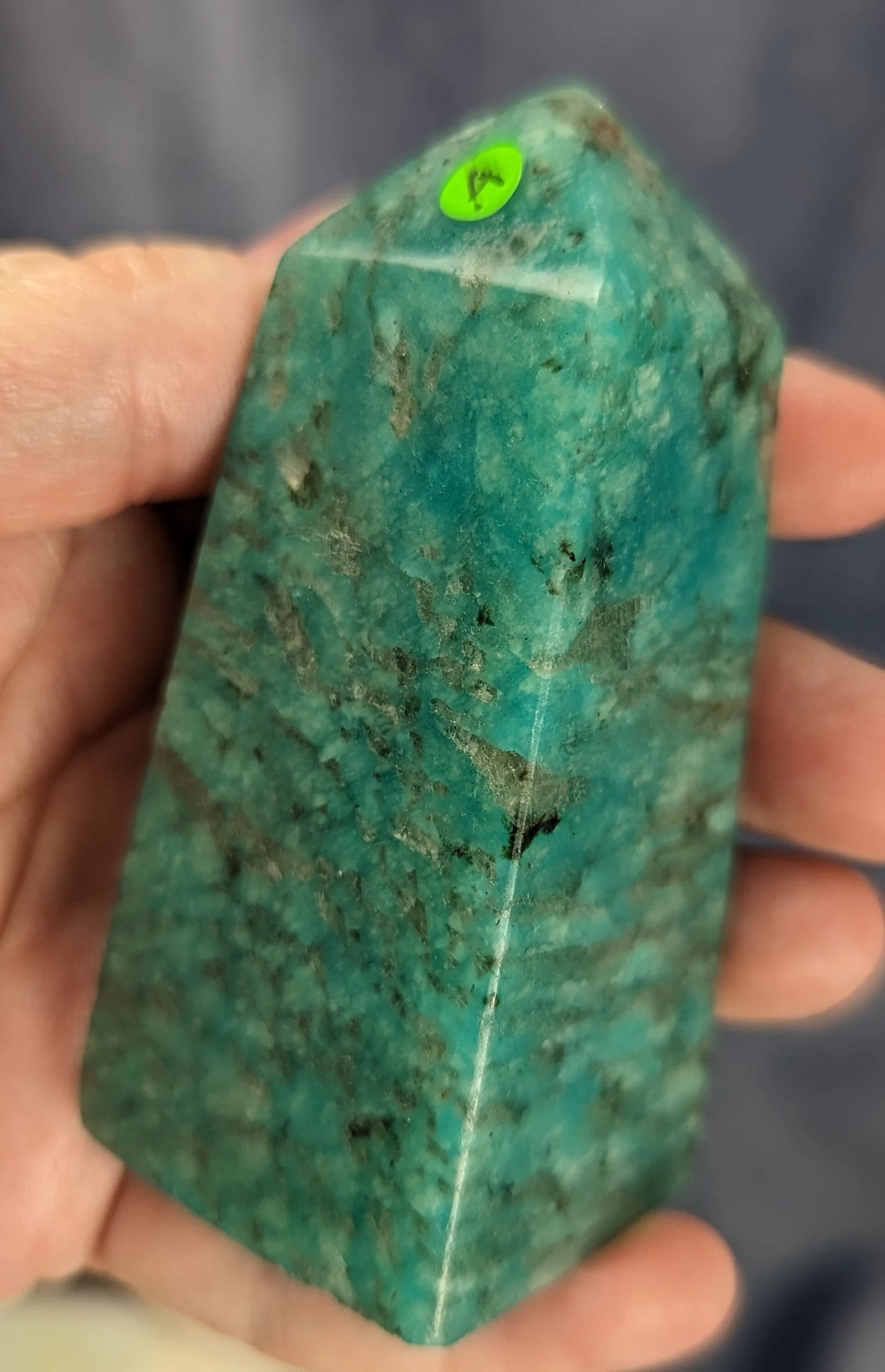 Amazonite Tower with Smoky Quartz