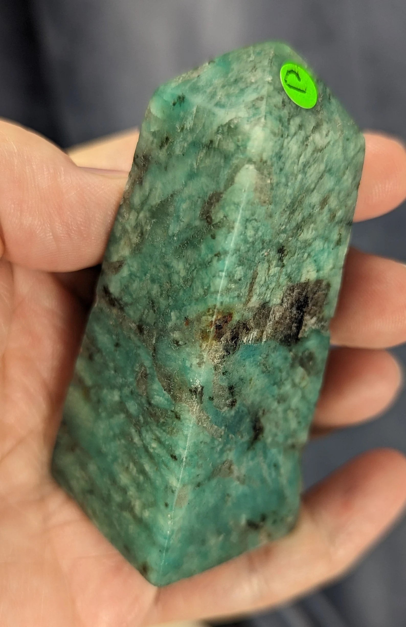 Amazonite Tower with Smoky Quartz