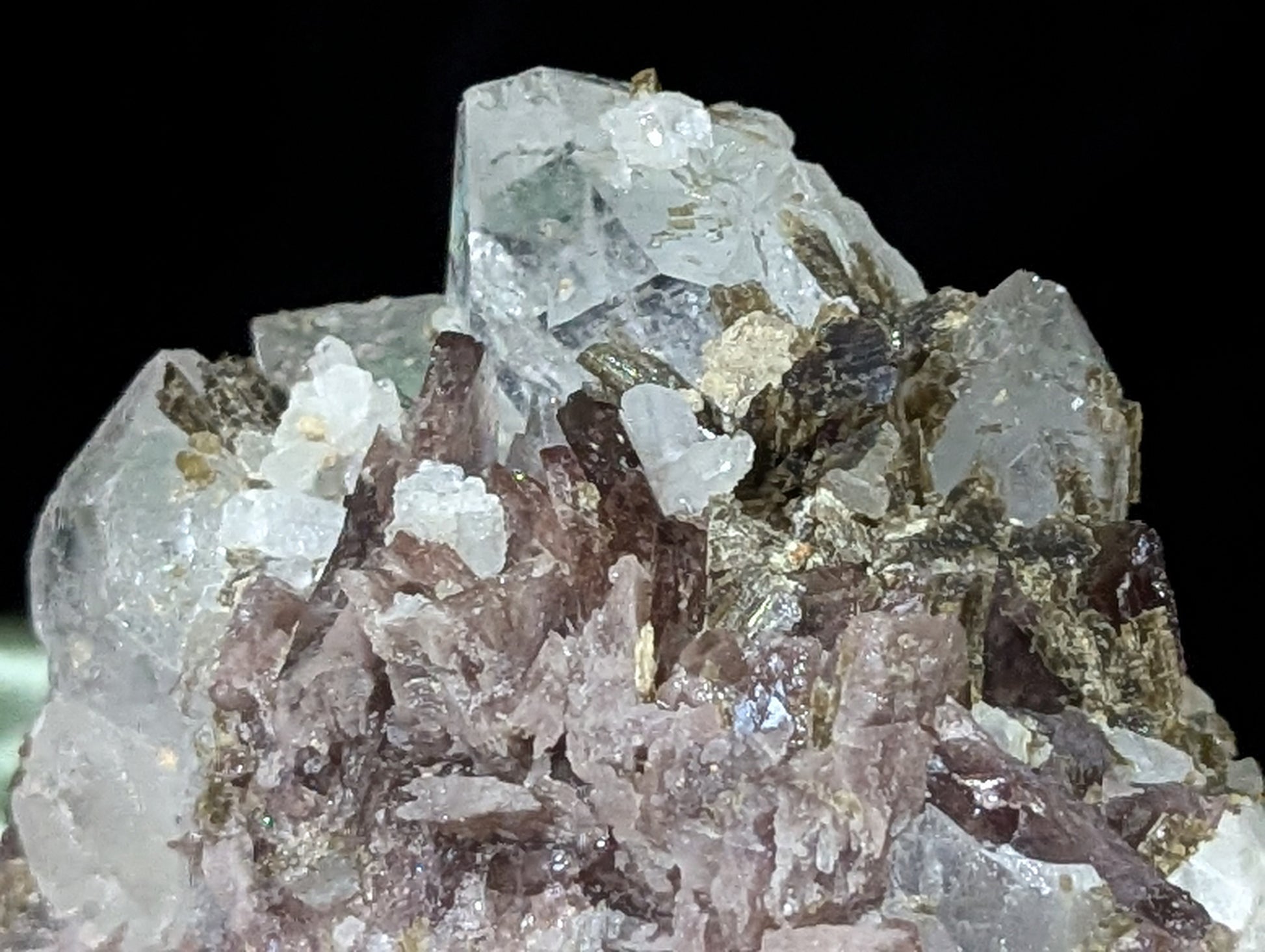 Axinite on Epidote Specimen