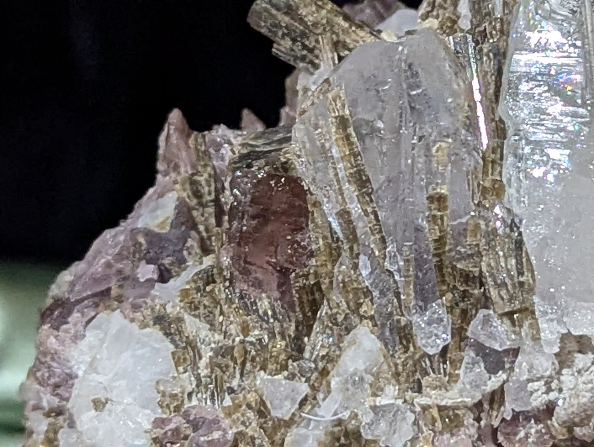 Axinite on Epidote Specimen