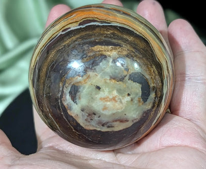 Banded Green Onyx Sphere